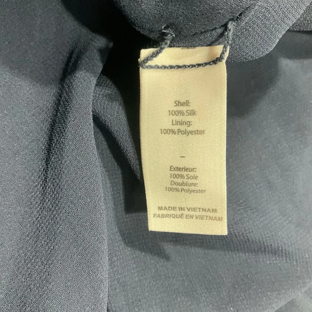 Cinq à Sept Navy Blue 100% Silk Wrap Midi Dress Size 6 - Picture 6 of 8